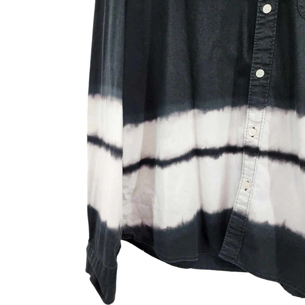 American Eagle Men's Seriously Soft Tie Dye Button Down Long Sleeve Shirt  - L